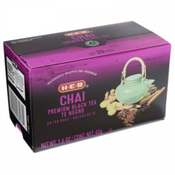 H.E.B Chai Premium Black Tea. 20 Tea Bags 45g