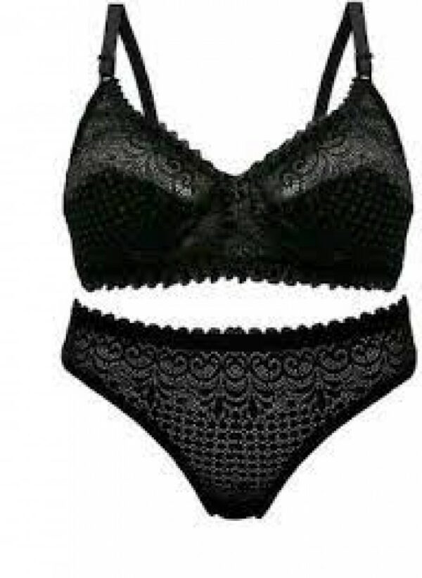 Pant And Bra Black Colour