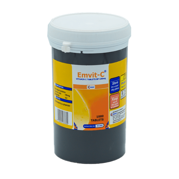 Emvite-C Vitamin C TabletS Bp 100mg 1000 tab (mzor)