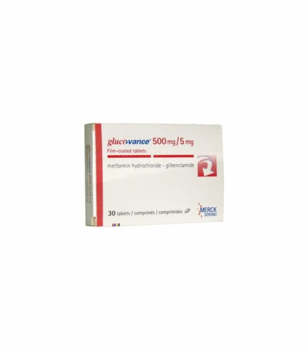 Glucovance 500mg /5mg 30Tablets (Merck) Per Card