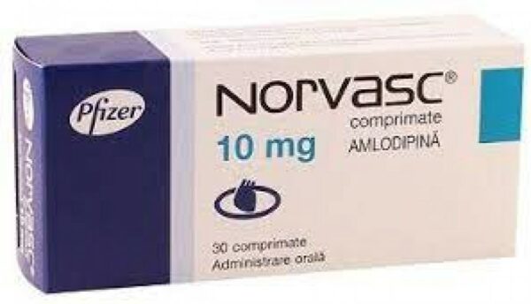 Norvasc Amlodipine Besylate 10mg 30Tabs(Card)