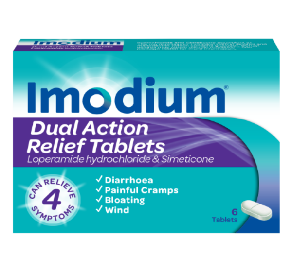Imodium Dual Action Reliefe Tablets 6 tab