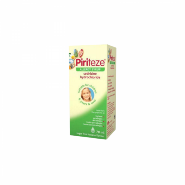 Piriteze Allergy Relief Syrup 70ml (2yrs &Above)